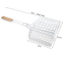 Extra-Deep BBQ Grilling Basket with Wooden Handle (5cm Deep)
