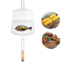 Extra-Deep BBQ Grilling Basket with Wooden Handle (5cm Deep)