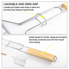Extra-Deep BBQ Grilling Basket with Wooden Handle (5cm Deep)