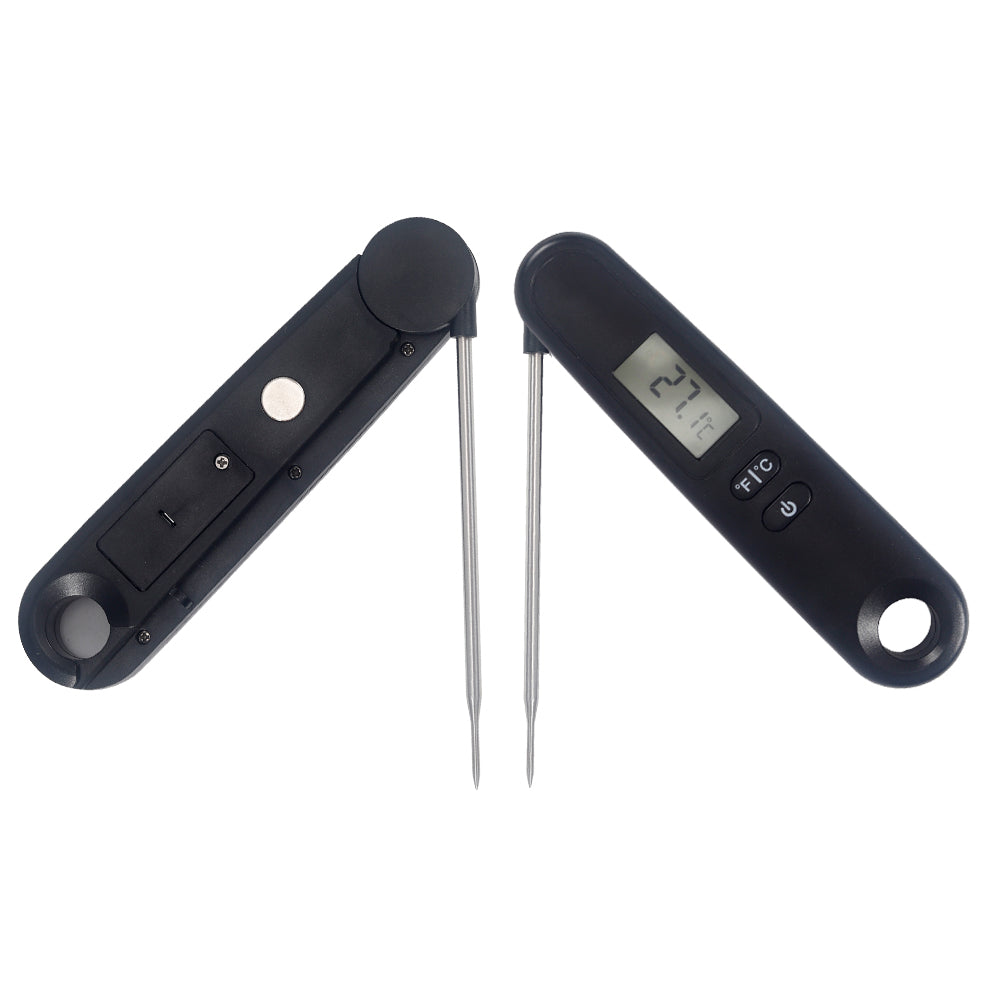 Instant Read Digital BBQ Thermometer - Ultra-Fast Precision Meat Probe with Backlit LCD for Grilling, Smoking and Kitchen Cooking