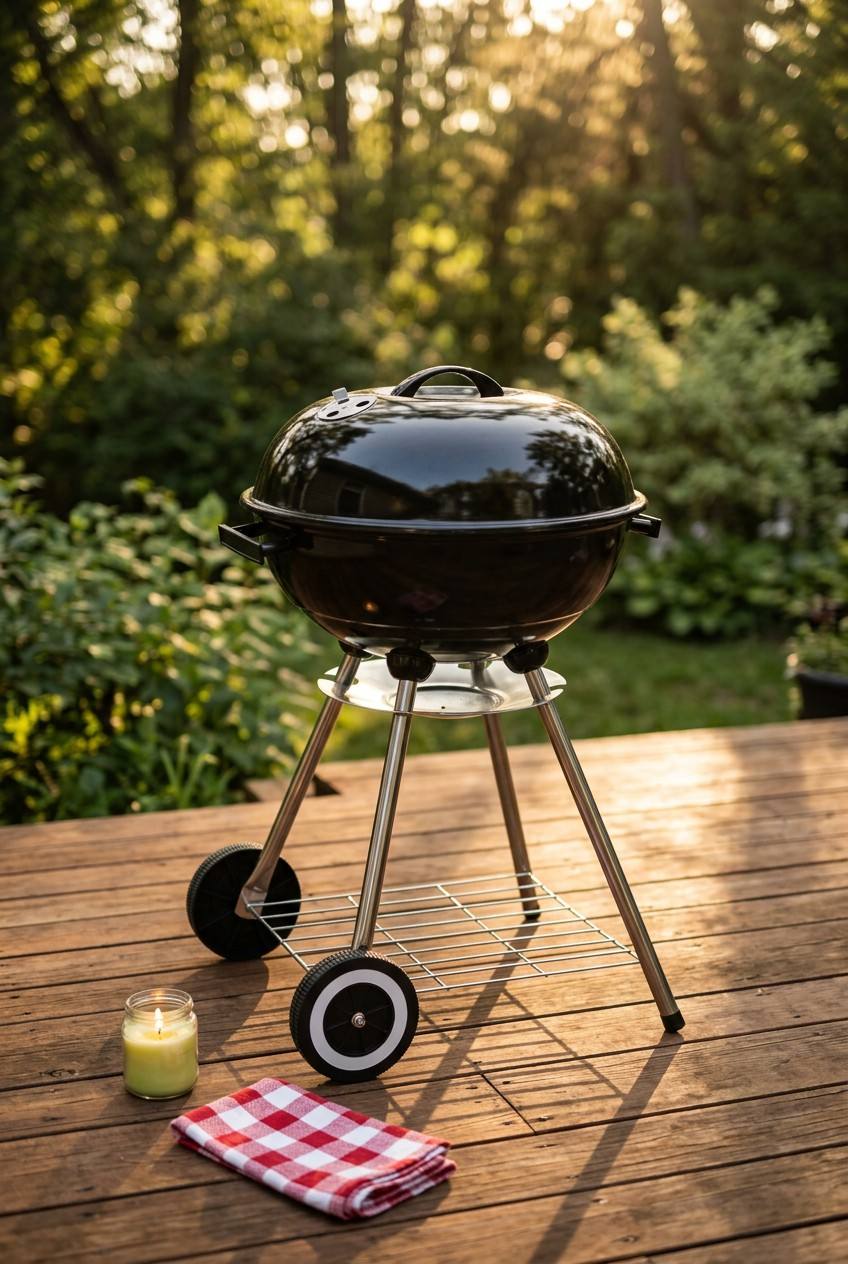 Retro Hearth 17-Inch Portable Kettle Charcoal Grill