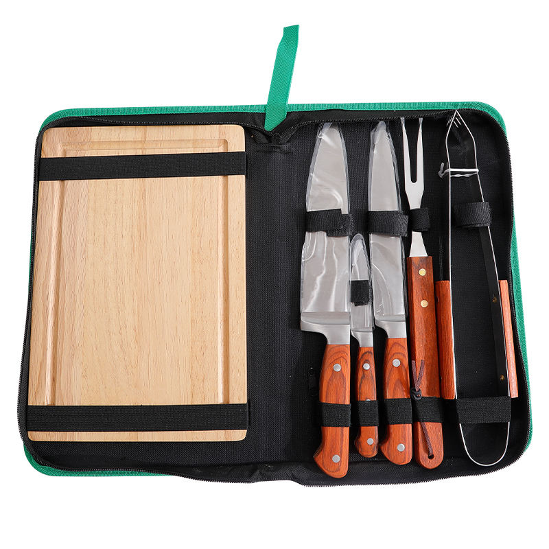 Portable Camp Kitchen Knife & Cutting Board Set (9-Piece Kit）