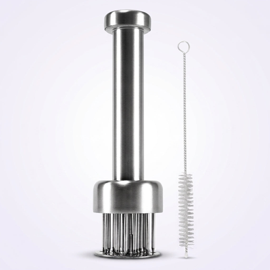 Professional 304 Stainless Steel Meat Tenderizer - 21 Heavy-Duty Needles for Steak, Poultry, and BBQ