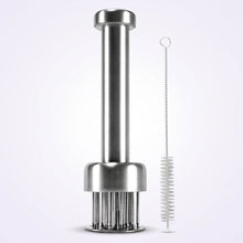 Professional 304 Stainless Steel Meat Tenderizer - 21 Heavy-Duty Needles for Steak, Poultry, and BBQ