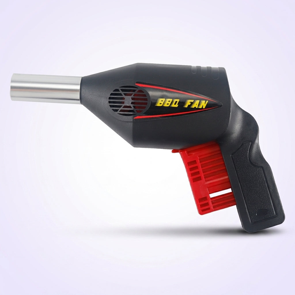 Electric BBQ Fan Air Blower - Battery Powered High-Velocity Fire Starter for Charcoal Grilling, Camping and Fireplaces