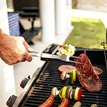FeetonBBQ Heavy-Duty Stainless Steel BBQ Tool Set - 3pc Professional Grill Accessories: Extra Long Spatula, Tongs, and Fork - Industrial Grade Grilling Gear