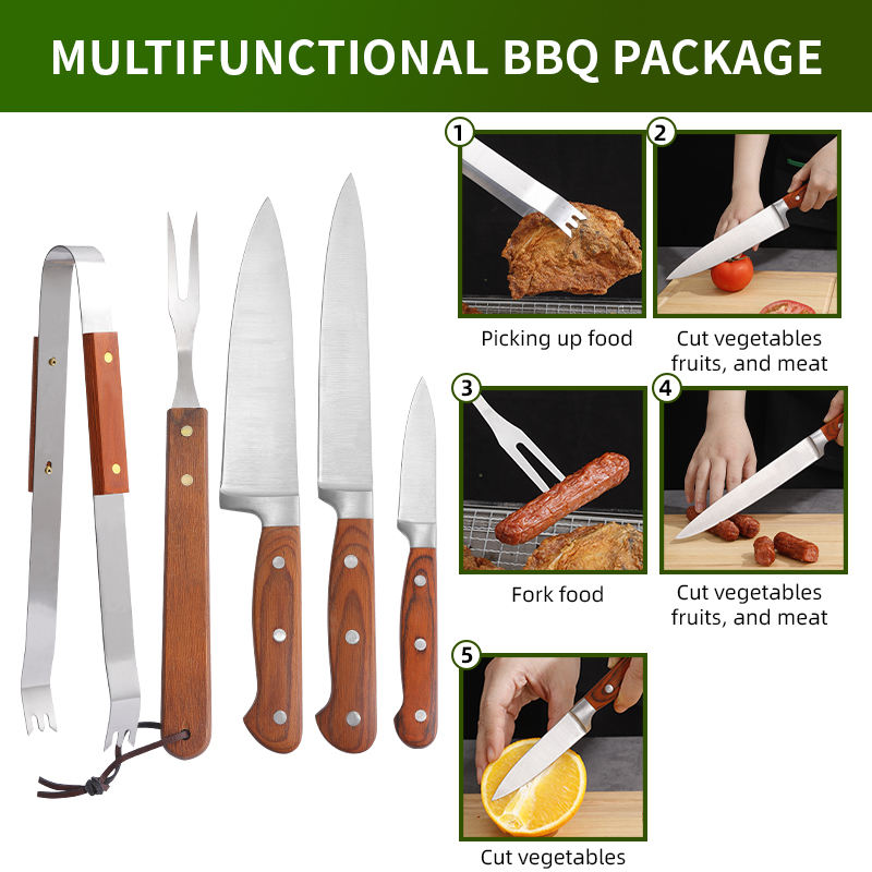 Portable Camp Kitchen Knife & Cutting Board Set (9-Piece Kit）