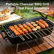 FeetonBBQ Portable Charcoal Grill - Red Enamel Tabletop BBQ Grill - Compact Outdoor Cooking for Camping, Picnic & Tailgating