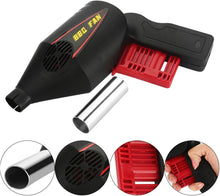 Electric BBQ Fan Air Blower - Battery Powered High-Velocity Fire Starter for Charcoal Grilling, Camping and Fireplaces