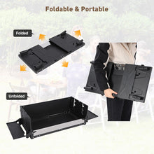 Portable Folding Charcoal BBQ Grill with Rotisserie - Heavy Duty Outdoor Spit Roaster for Camping, Picnic and Backyard - Compact Design