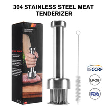 Professional 304 Stainless Steel Meat Tenderizer - 21 Heavy-Duty Needles for Steak, Poultry, and BBQ