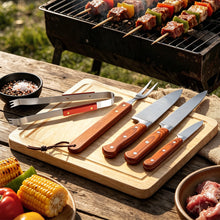 Portable Camp Kitchen Knife & Cutting Board Set (9-Piece Kit）