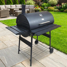 FeetonBBQ Heavy-Duty Offset Charcoal Smoker & Grill - Professional Outdoor BBQ Station with Temperature Gauge