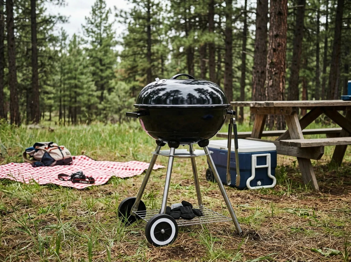 Retro Hearth 17-Inch Portable Kettle Charcoal Grill