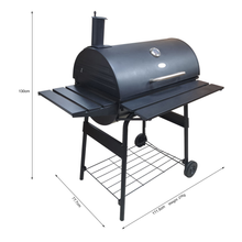 FeetonBBQ Heavy-Duty Offset Charcoal Smoker & Grill - Professional Outdoor BBQ Station with Temperature Gauge
