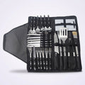 Wholesale 24pcs Stainless Steel BBQ Tool Set with Portable Carry Bag - Factory Direct - MOQ 1000 Sets