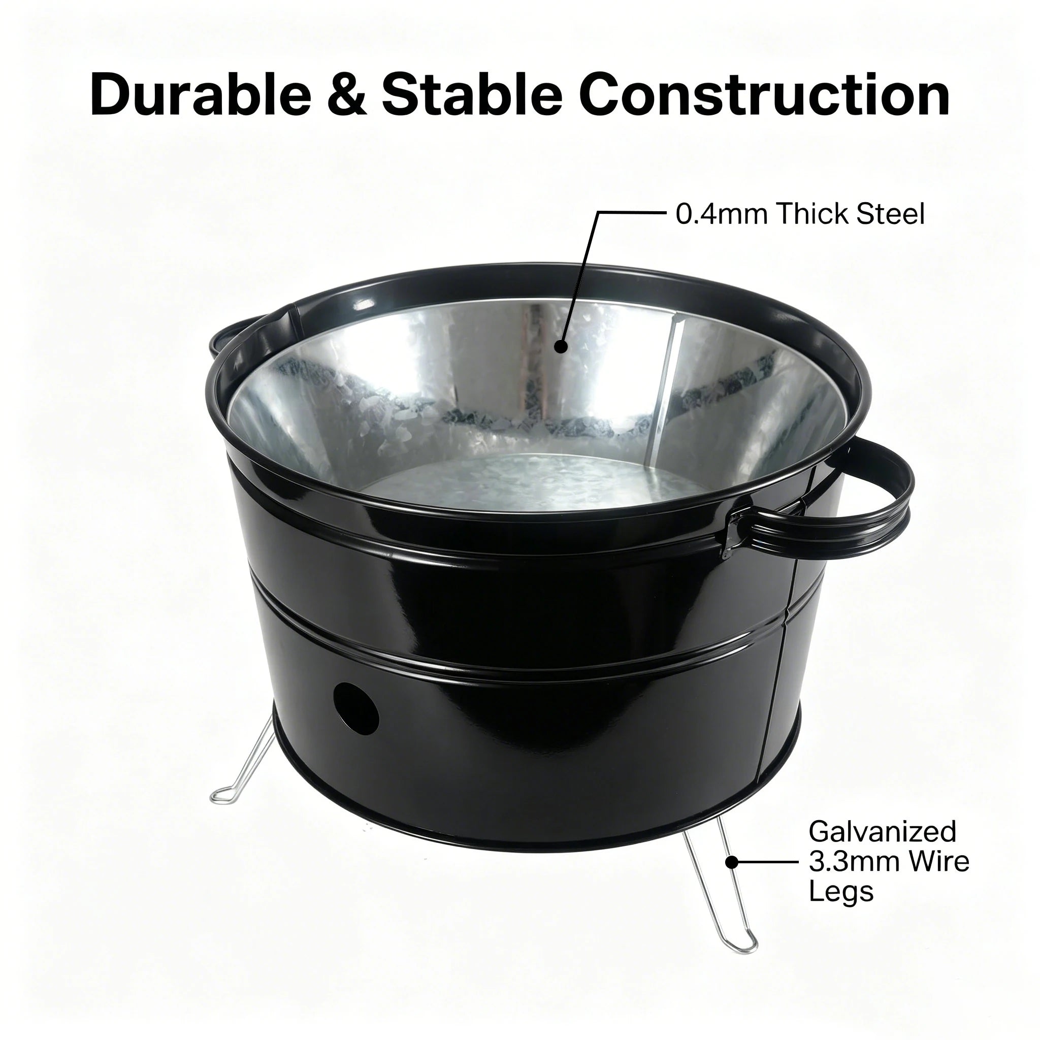 Portable XL Barrel Charcoal Grill - 14 Inch Tabletop BBQ for Camping & Patio | FeetonBBQ