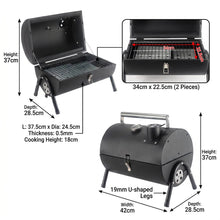 Portable Tilpa Barrel Charcoal Smoker - 2-in-1 Compact Tabletop BBQ Grill for Backyard & Camping | FeetonBBQ