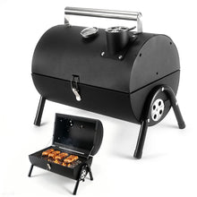 Portable Tilpa Barrel Charcoal Smoker - 2-in-1 Compact Tabletop BBQ Grill for Backyard & Camping | FeetonBBQ