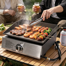 Portable Propane Gas Griddle - 17 Inch Tabletop Grill for Outdoor Camping | FeetonBBQ