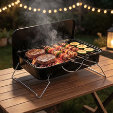 Portable Notebook Charcoal Grill - Compact Folding BBQ Grill for Camping & Tailgating | FeetonBBQ