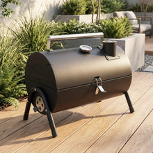 Portable Tilpa Barrel Charcoal Smoker - 2-in-1 Compact Tabletop BBQ Grill for Backyard & Camping | FeetonBBQ